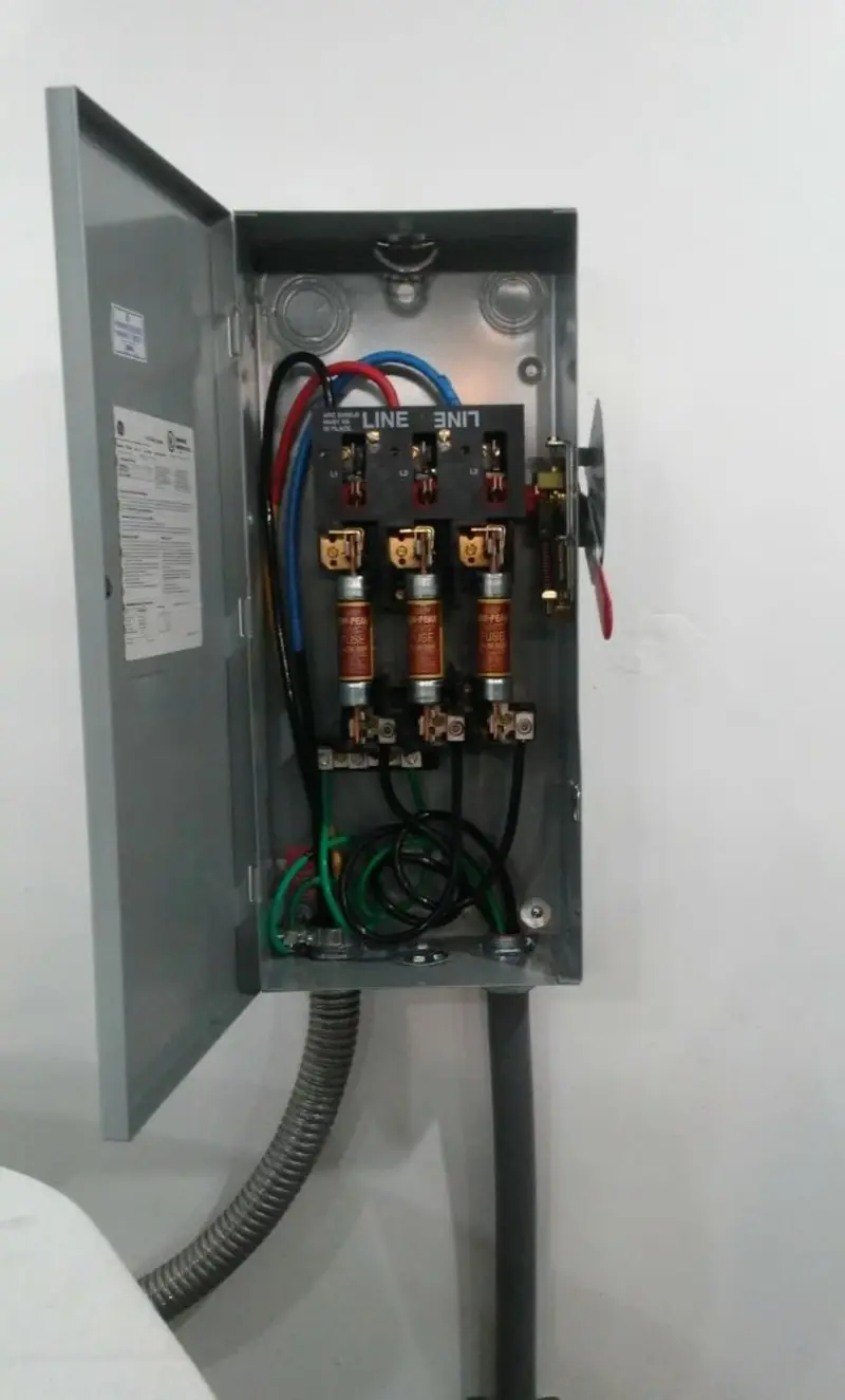 Three-phase disconnect switch installed for Electrical Wiring & Rewiring in Glen Ellyn
